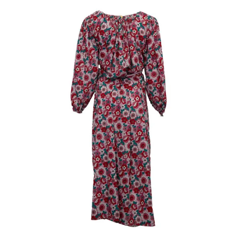 Robe longue blossom fleurie manches longues Femme Femme Jupe, Robe