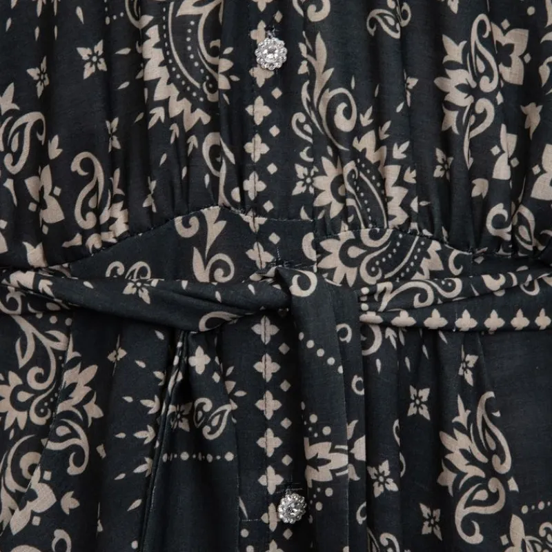 Hot Robe longue festival motif cachemire Femme Femme Jupe, Robe