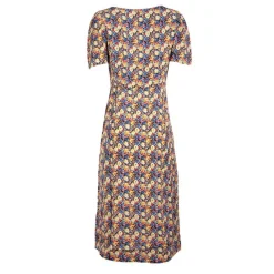 Sale Robe longue imprimée fleurs à boutons Femme Femme Jupe, Robe