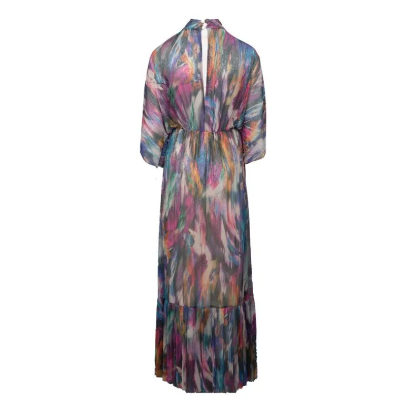 Discount Robe longue kyo col cheminée imprimé coloré Femme Femme Jupe, Robe