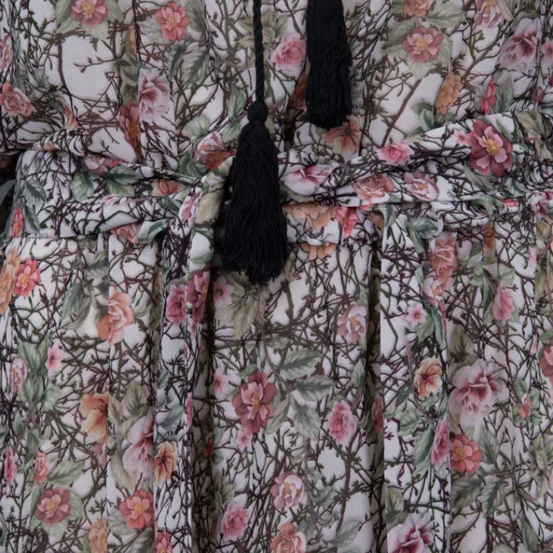 Clearance Robe longue multicolor fleurie bohème Femme Femme Jupe, Robe