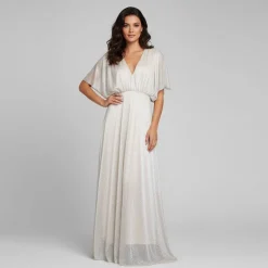 Best Robe longue tres col v brillante Femme Femme Jupe, Robe