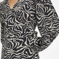 Online Robe manches ballons col V à motif Femme Femme Jupe, Robe