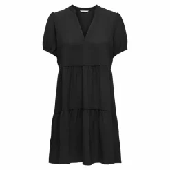 Hot Robe manches courtes bouffante col v cintrée Femme Femme Jupe, Robe