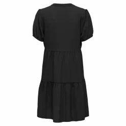 Hot Robe manches courtes bouffante col v cintrée Femme Femme Jupe, Robe