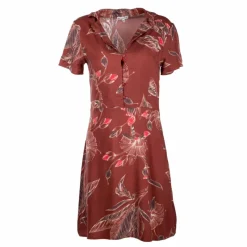 Robe manches courtes col v à fleurs Femme Femme Jupe, Robe
