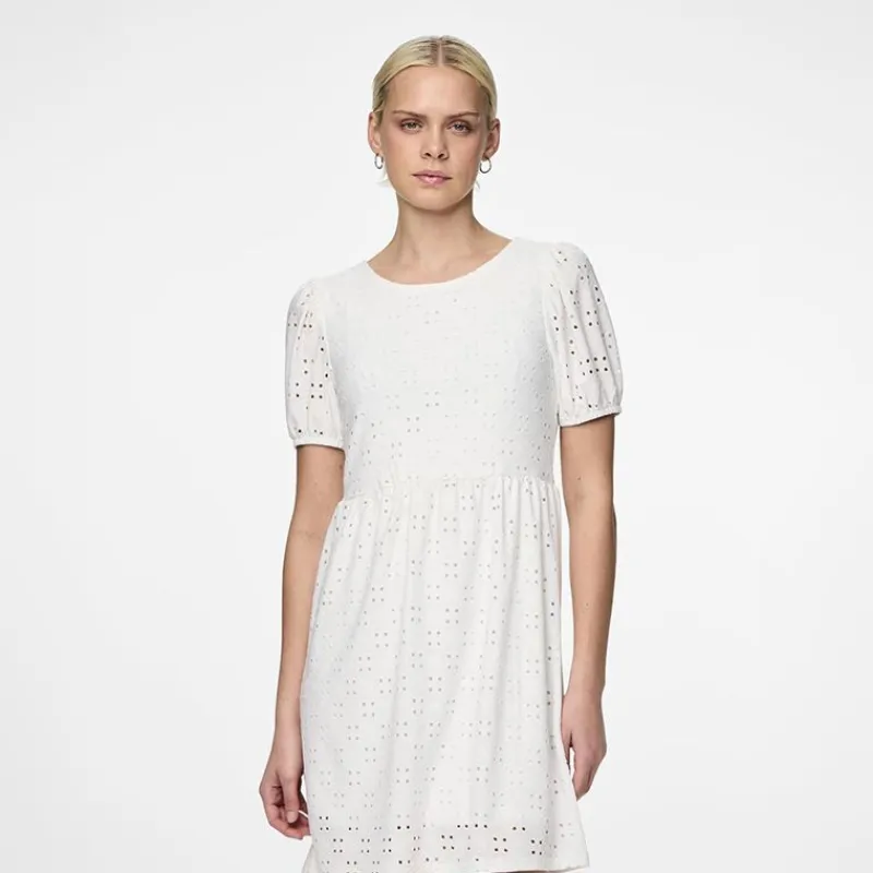 Hot Robe manches courtes en broderie anglaise Femme Femme Jupe, Robe