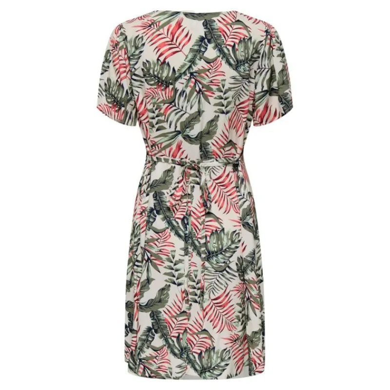 Clearance Robe manches courtes selina col v imprimé plantes Femme Femme Jupe, Robe