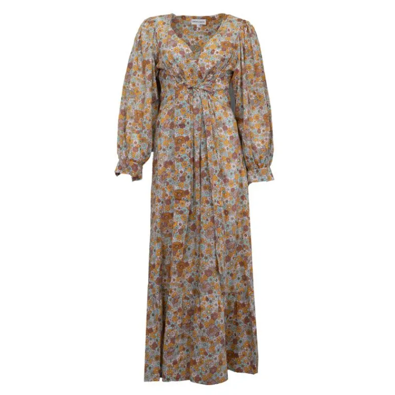 Online Robe marty fleurie col V à drapé Femme Femme Jupe, Robe
