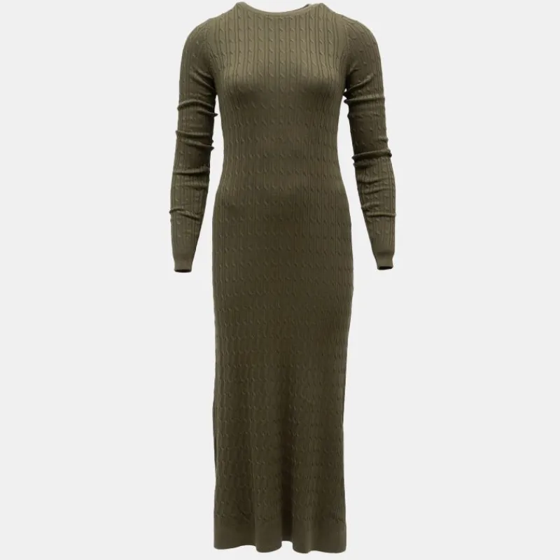 Online Robe maxi maille torsadée col rond Femme Femme Jupe, Robe