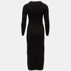 Hot Robe maxi maille torsadée col rond Femme Femme Jupe, Robe