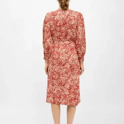 Outlet Robe mi longue motif cachemire rokia avec fente Femme Femme Jupe, Robe