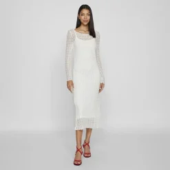 Clearance Robe midi Selina snow white Femme Femme Jupe, Robe