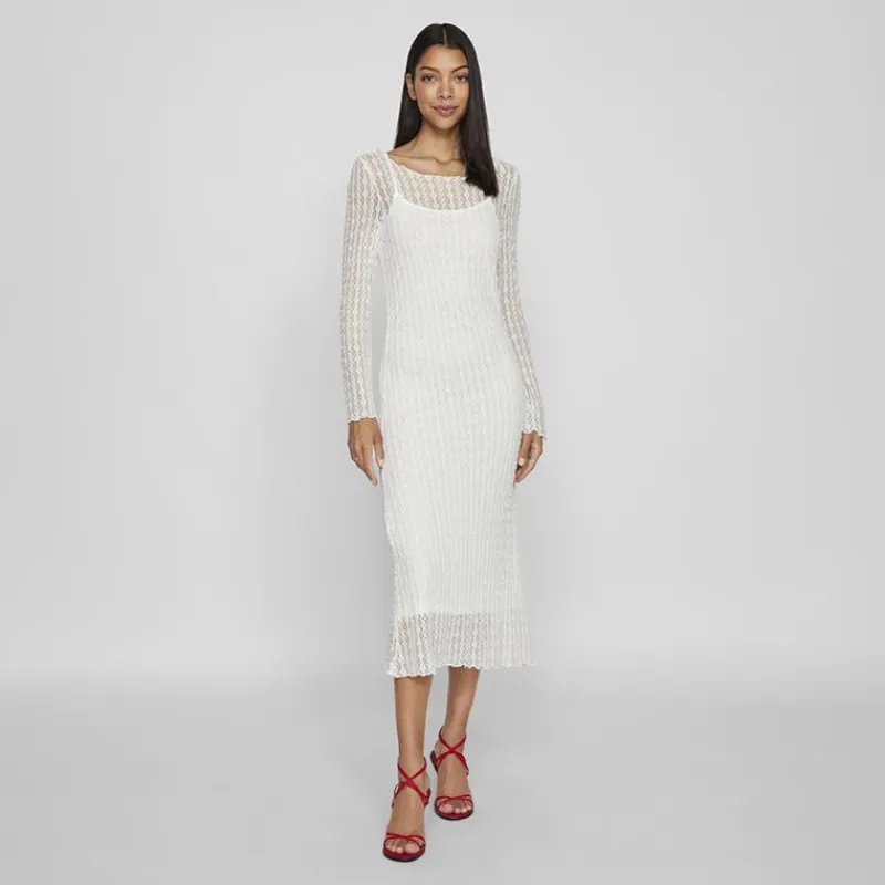 Clearance Robe midi Selina snow white Femme Femme Jupe, Robe