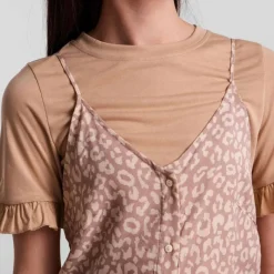 New Robe mi-longue à bretelles col V Femme Femme Jupe, Robe