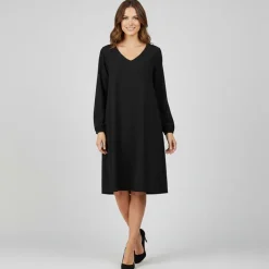 New Robe nova col V manches longues Femme Femme Jupe, Robe