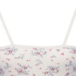 Clearance Robe nuisette en coton bretelles délicates avec fleurs Femme Femme Lingerie De Nuit