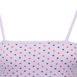 New Robe nuisette mauve à pois ajustée Femme Femme Lingerie De Nuit