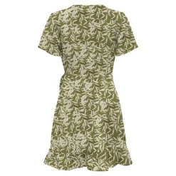 Online Robe portefeuille à volants imprimé tropical Femme Femme Jupe, Robe