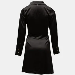 Discount Robe portefeuille effet satiné umbelli black Femme Femme Jupe, Robe