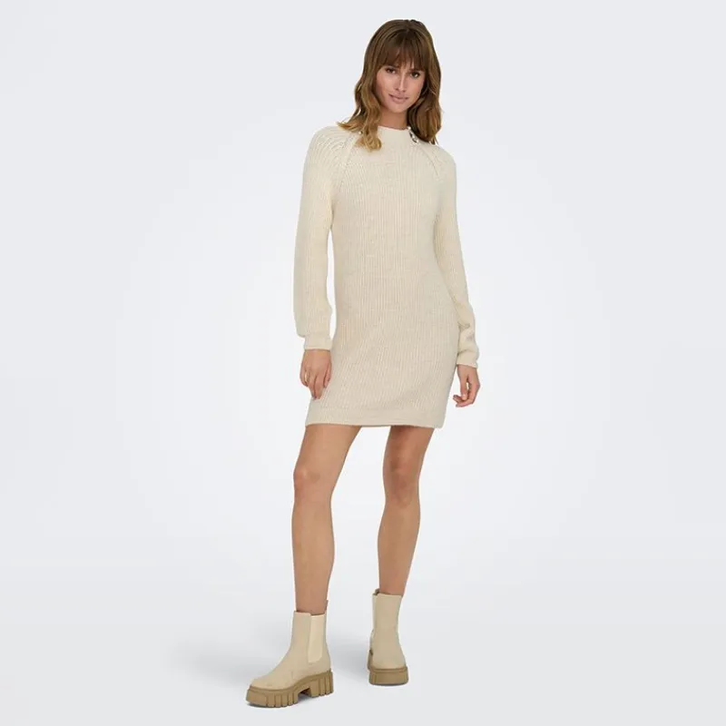 Hot Robe pull col montant perles Femme Femme Jupe, Robe