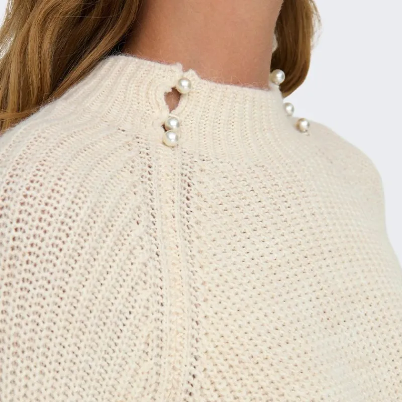 Hot Robe pull col montant perles Femme Femme Jupe, Robe