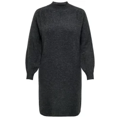 Hot Robe pull longue en maille col montant manches ballons Femme Femme Jupe, Robe