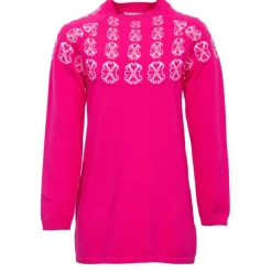 Robe pull maille fine manches longues imprimé logo Fille Enfant Sweat, Pull, Gilet