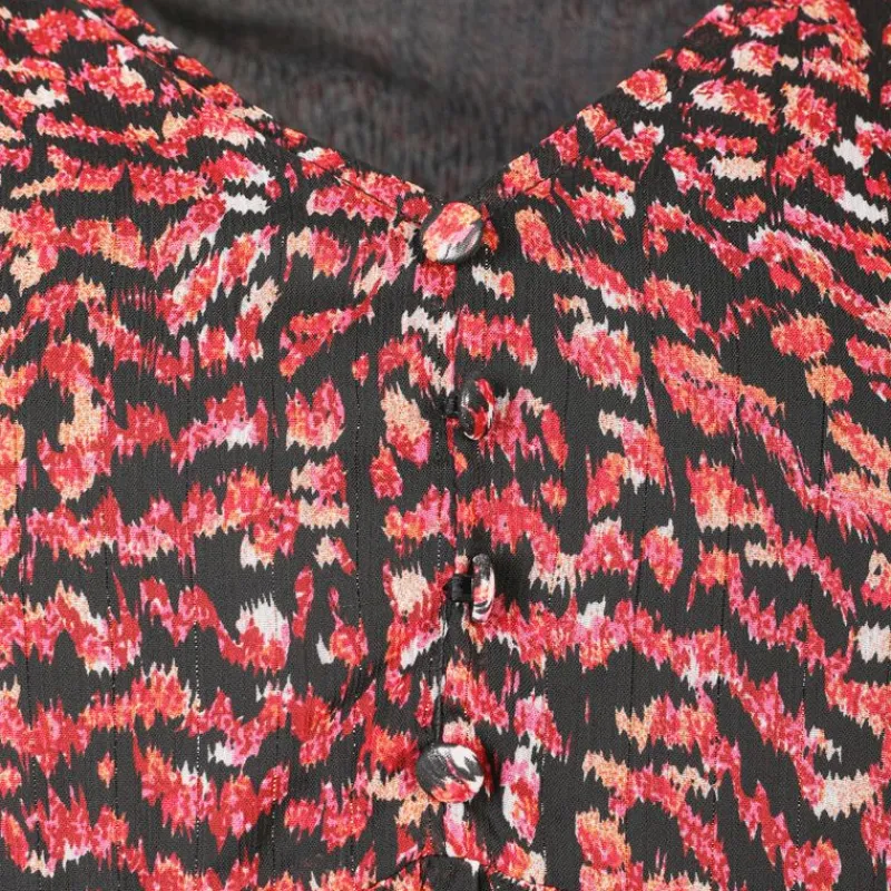 Online Robe sola imprimée noir et rouge Femme Femme Jupe, Robe