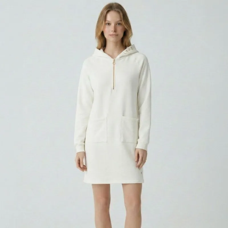 Best Robe sweat à capuche zippée avec ilitilaes brodées Femme Femme Jupe, Robe
