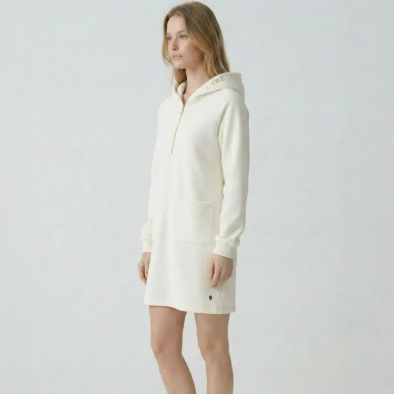 Best Robe sweat à capuche zippée avec ilitilaes brodées Femme Femme Jupe, Robe