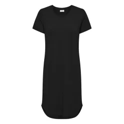 Robe t-shirt manches courtes unie Femme Femme Jupe, Robe