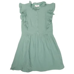 Online Robe menthe volants et boutons devant Enfant Enfant Jupe, Robe