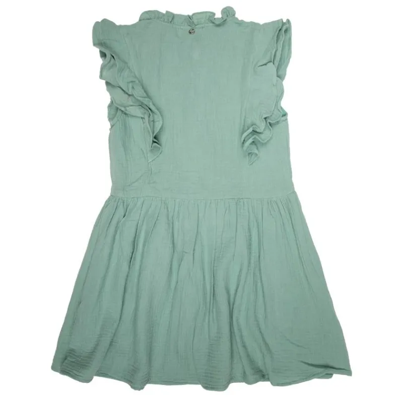 Online Robe menthe volants et boutons devant Enfant Enfant Jupe, Robe