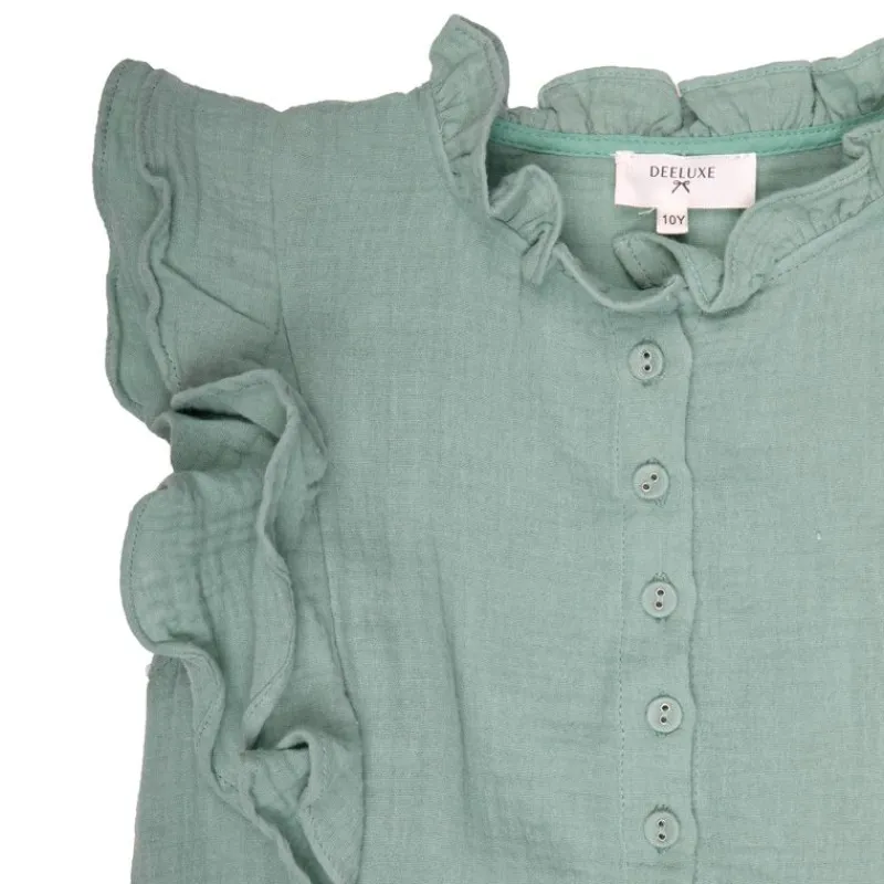 Online Robe menthe volants et boutons devant Enfant Enfant Jupe, Robe