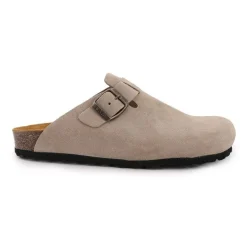 Hot Sabots en cuir lisse daim à boucle Femme Femme Tongs, Mules