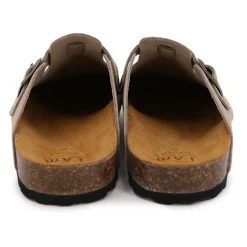 Hot Sabots en cuir lisse daim à boucle Femme Femme Tongs, Mules