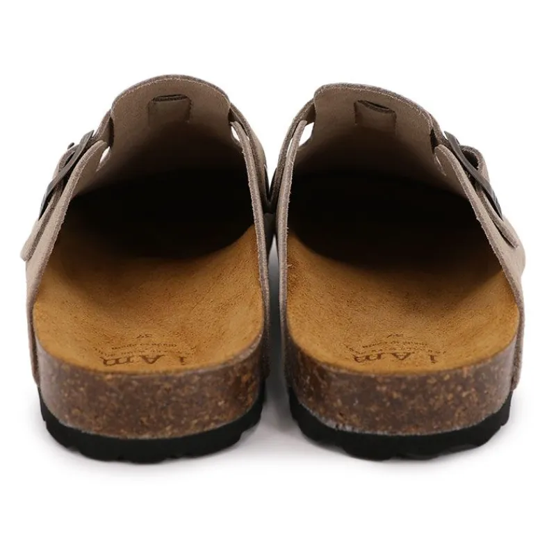 Hot Sabots en cuir lisse daim à boucle Femme Femme Tongs, Mules