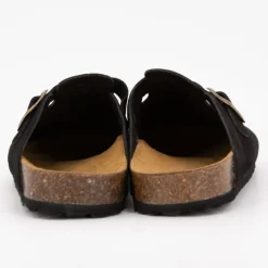 Discount Sabots en cuir lisse daim à boucle Femme Femme Tongs, Mules