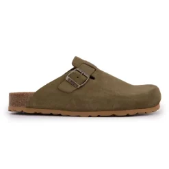 Best Sabots en cuir lisse daim à boucle Femme Femme Tongs, Mules