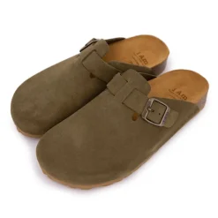 Best Sabots en cuir lisse daim à boucle Femme Femme Tongs, Mules