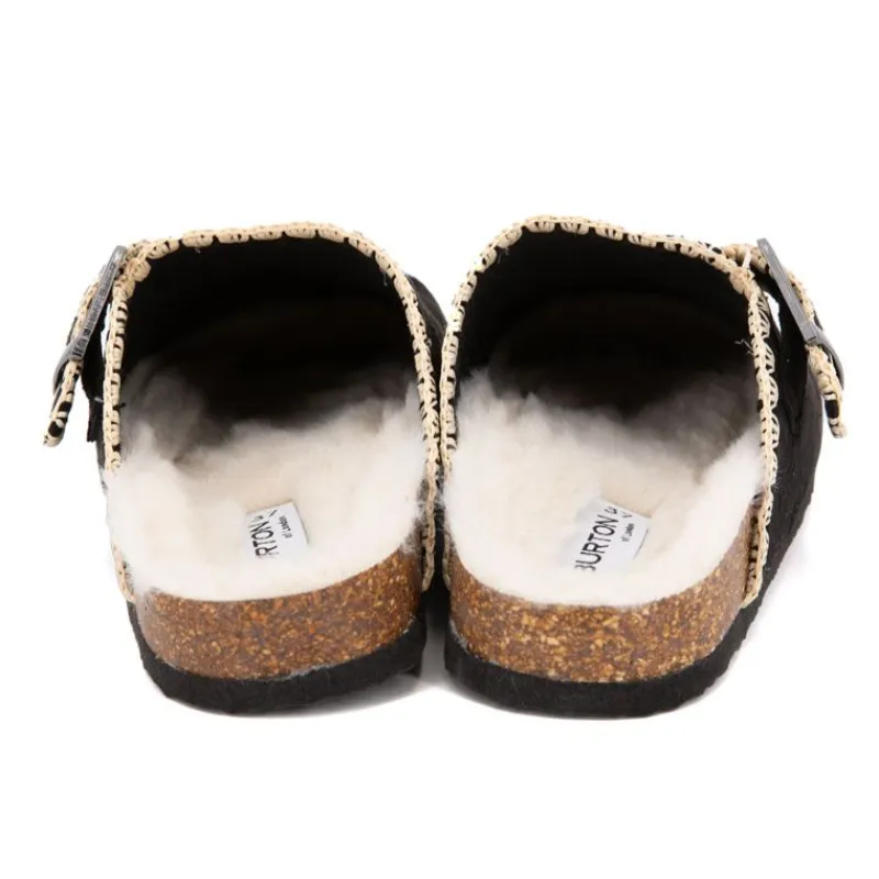 Sabots fourrés liseré crochets Sunny Femme Femme Tongs, Mules