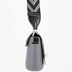 Sac à main bandoulière amovible rabat fermoir tourniquet Femme Femme Sac