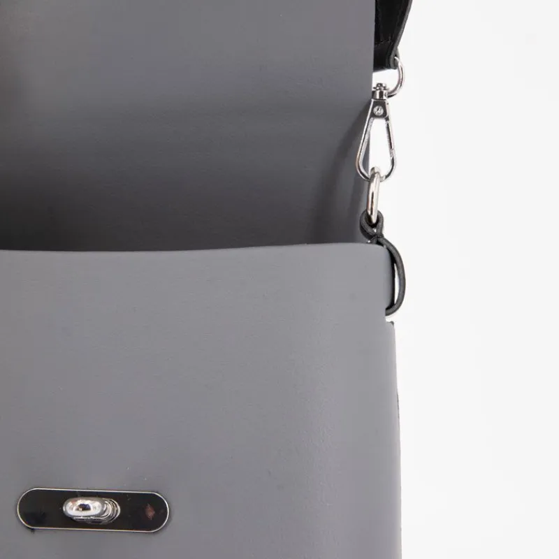 Sac à main bandoulière amovible rabat fermoir tourniquet Femme Femme Sac