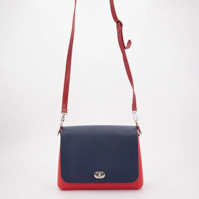 New Sac à main bandoulière amovible rabat fermoir tourniquet 24x20x6cm Femme Femme Sac