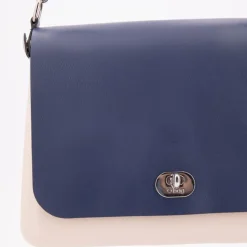 New Sac à main bandoulière amovible rabat fermoir tourniquet 24x20x6cm Femme Femme Sac