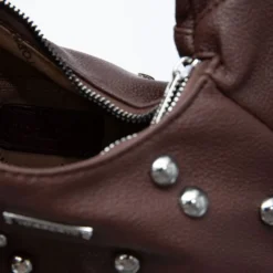 Sac baguette à clous avec anse ajustable 28x10x20cm Femme Femme Sac