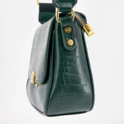 Outlet Sac bandouliere Romy motif croco à clip doré 22x18x8cm Femme Femme Sac