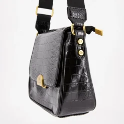 Discount Sac bandouliere Romy motif croco à clip doré 22x18x8cm Femme Femme Sac