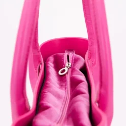 Clearance Sac cabas en plastique avec poche en tissu 35c28x10cm Femme Femme Sac